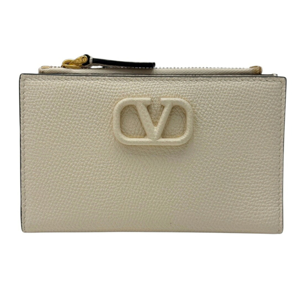 VALENTINO V-Sling Business Card Holder/Card Case/Wallet/Coin Purse, Leather, ...